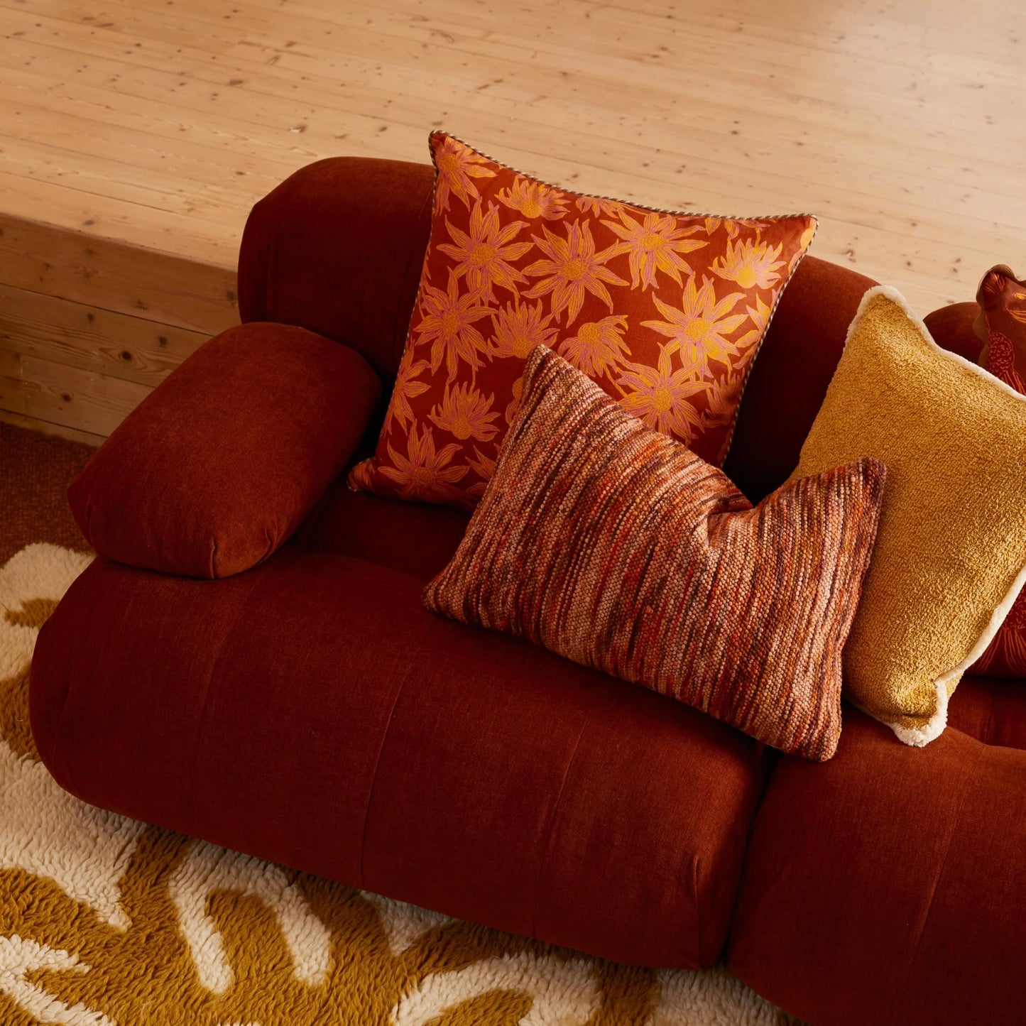 Wool Marle Rust 60x40cm Cushion