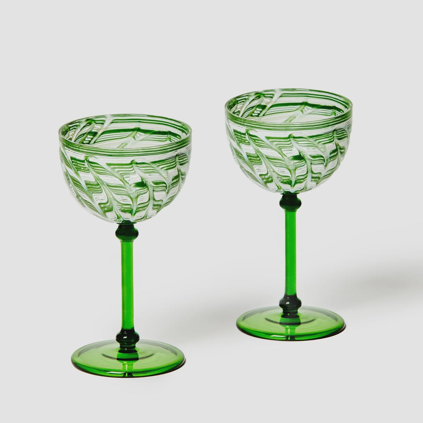 Watercolour Green Coupes (set of 2)