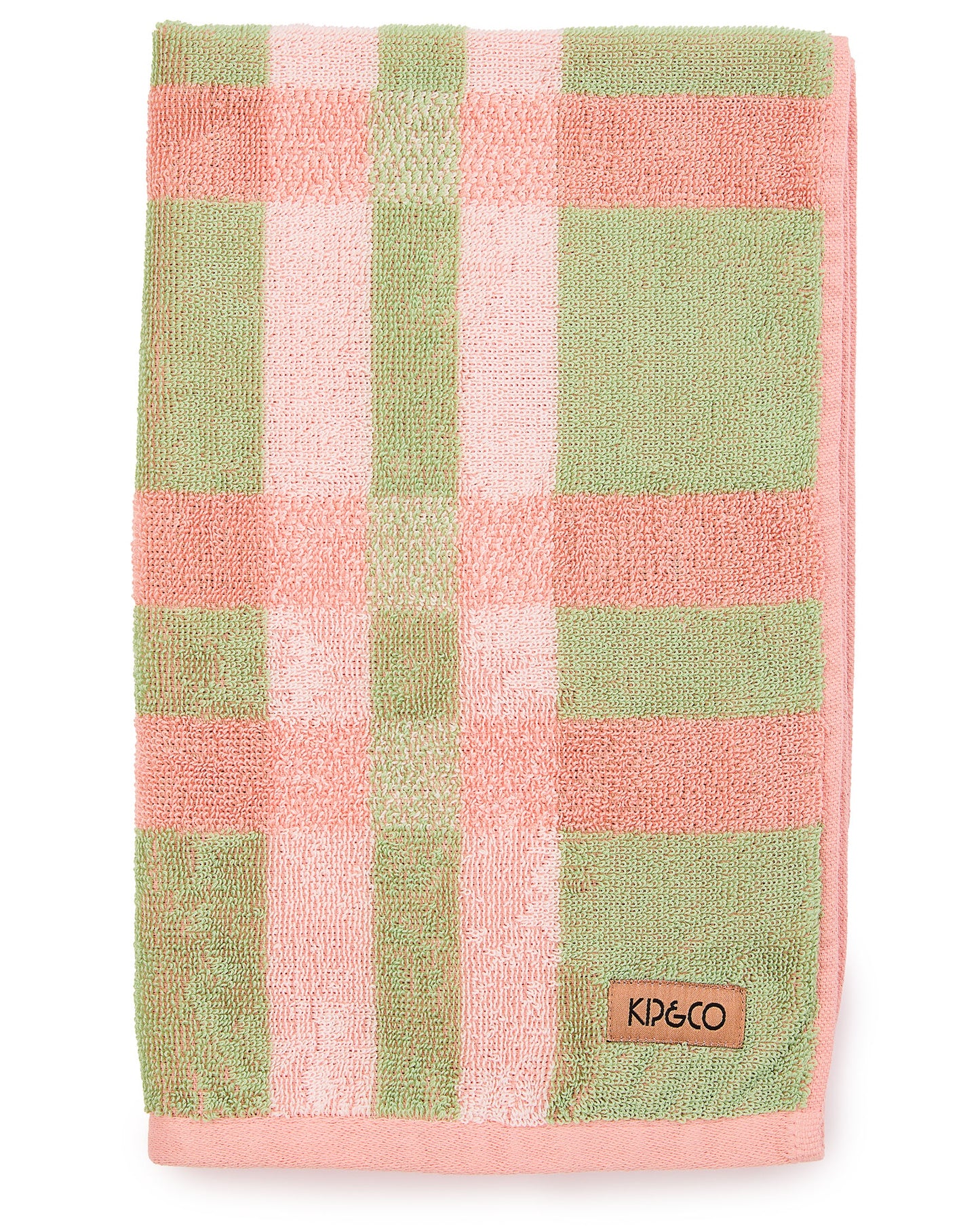Pistachio Tartan Terry Bath Towel One Size