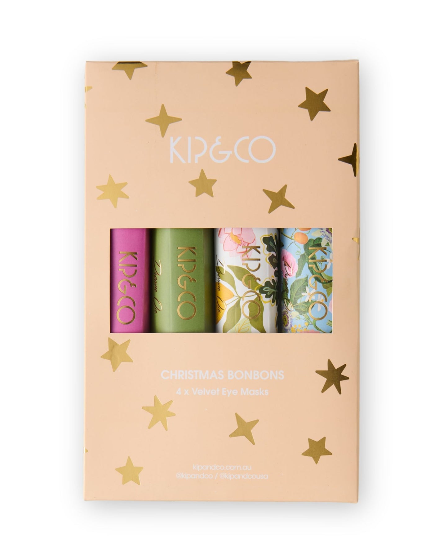 Festive Cheer Velvet Bon Bon Eye Mask 4P Set One Size