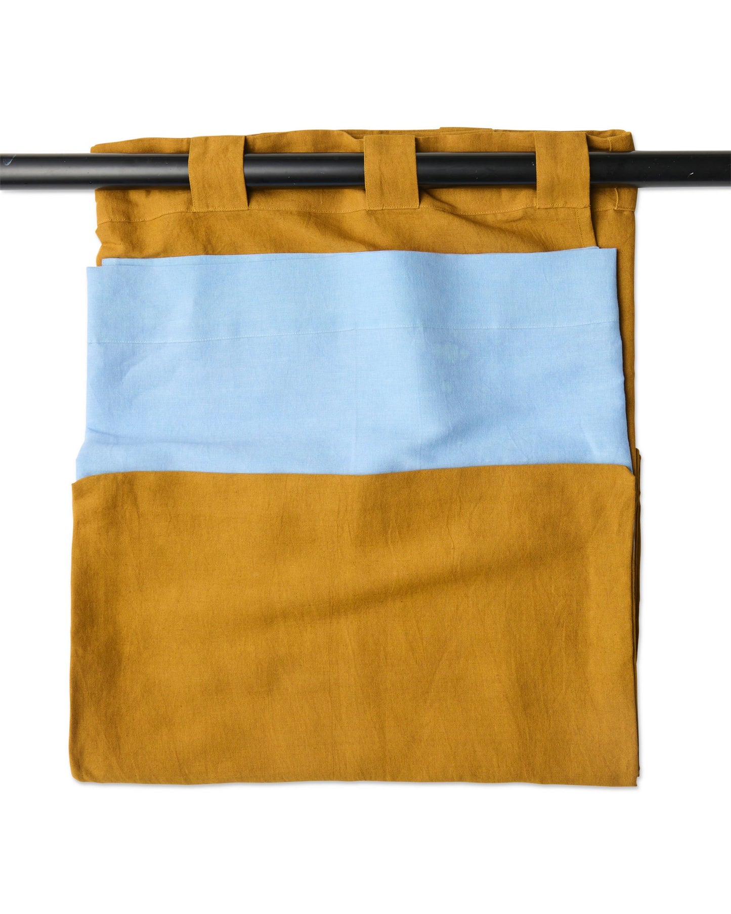 Honey Blue Curtain Panel  One Size