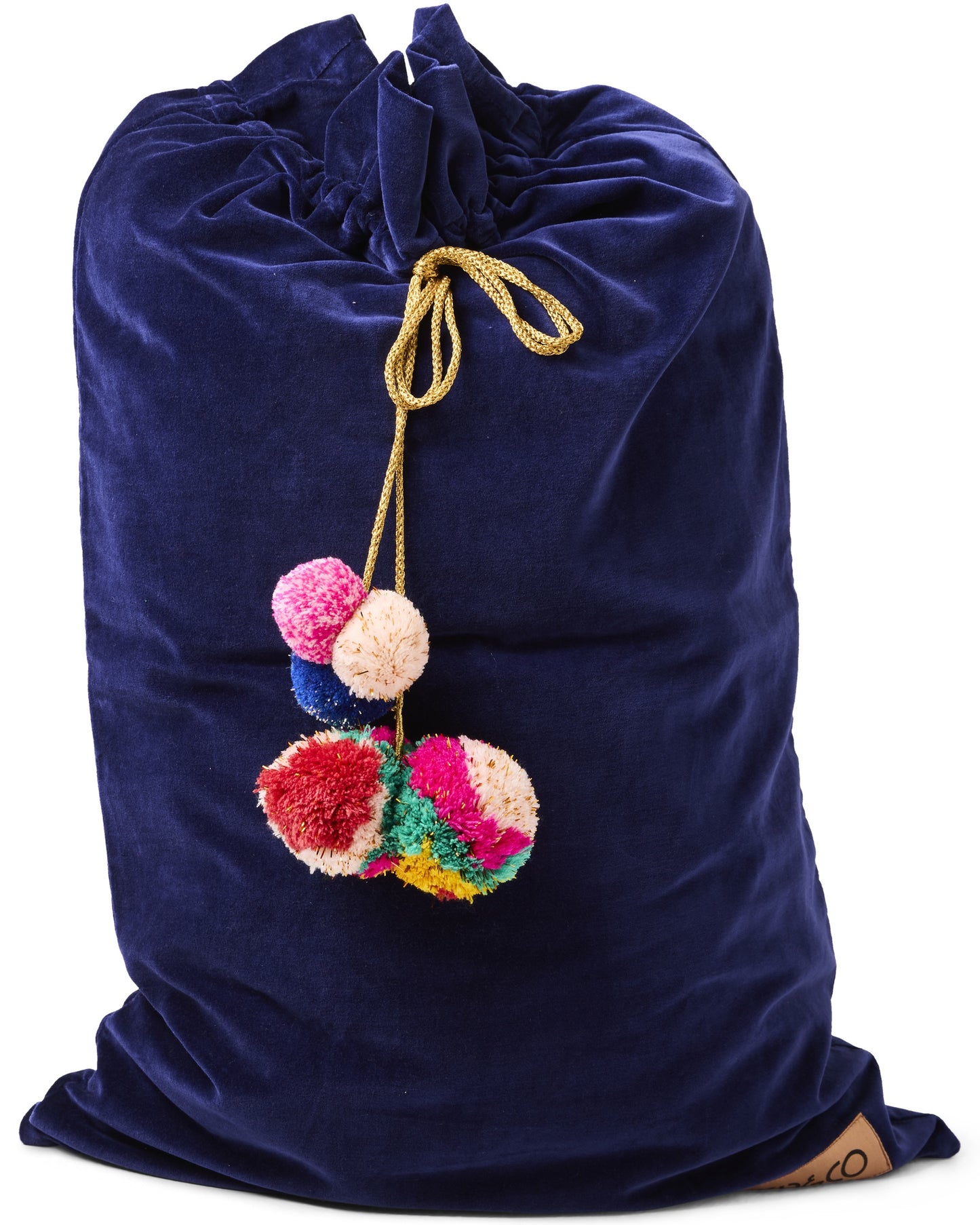Navy Blue Velvet Santa Sack One Size