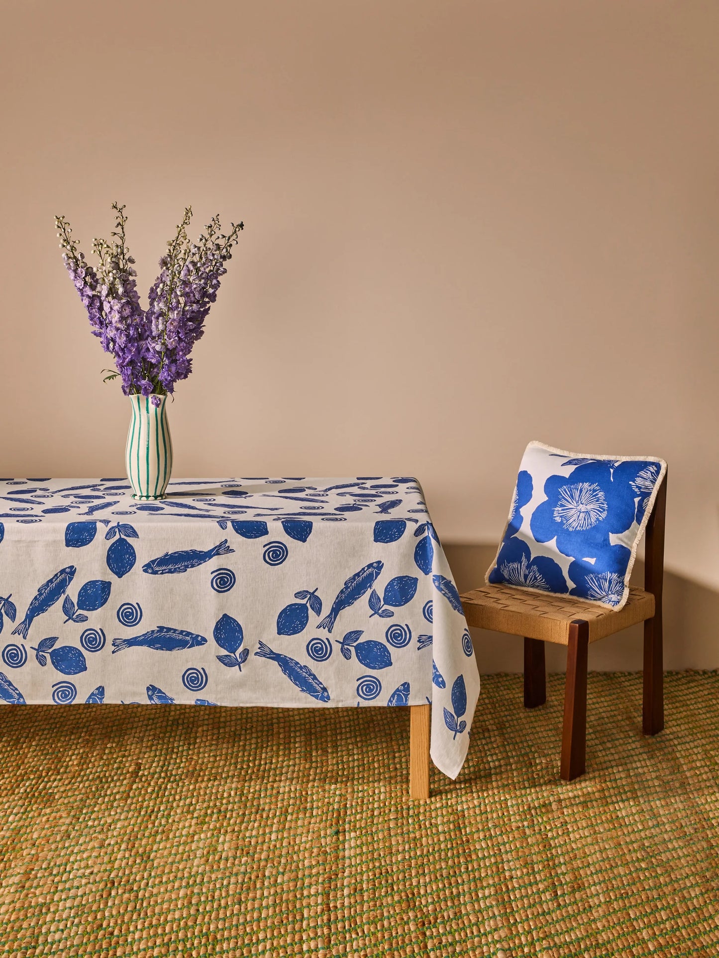 Sardines Blue Tablecloth