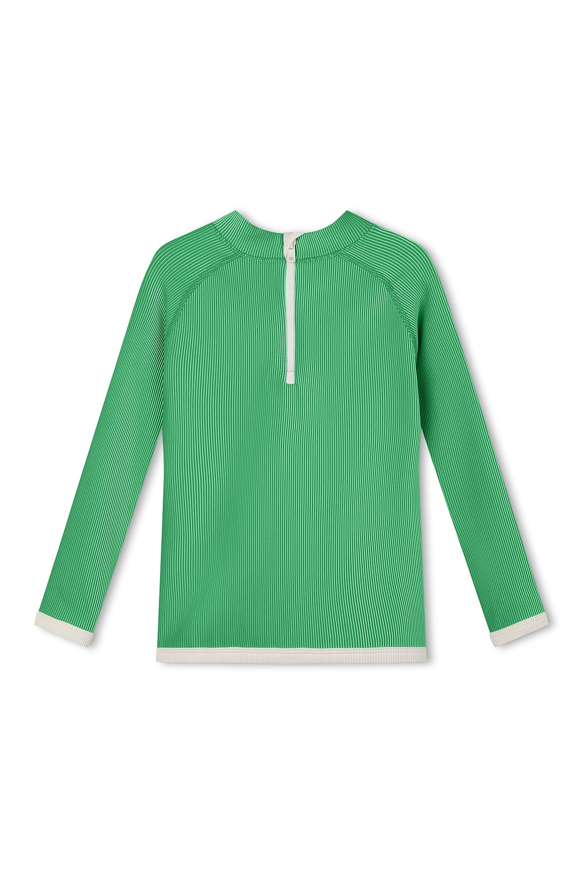 Mini Stripe Rib Rashie- Parrot Green