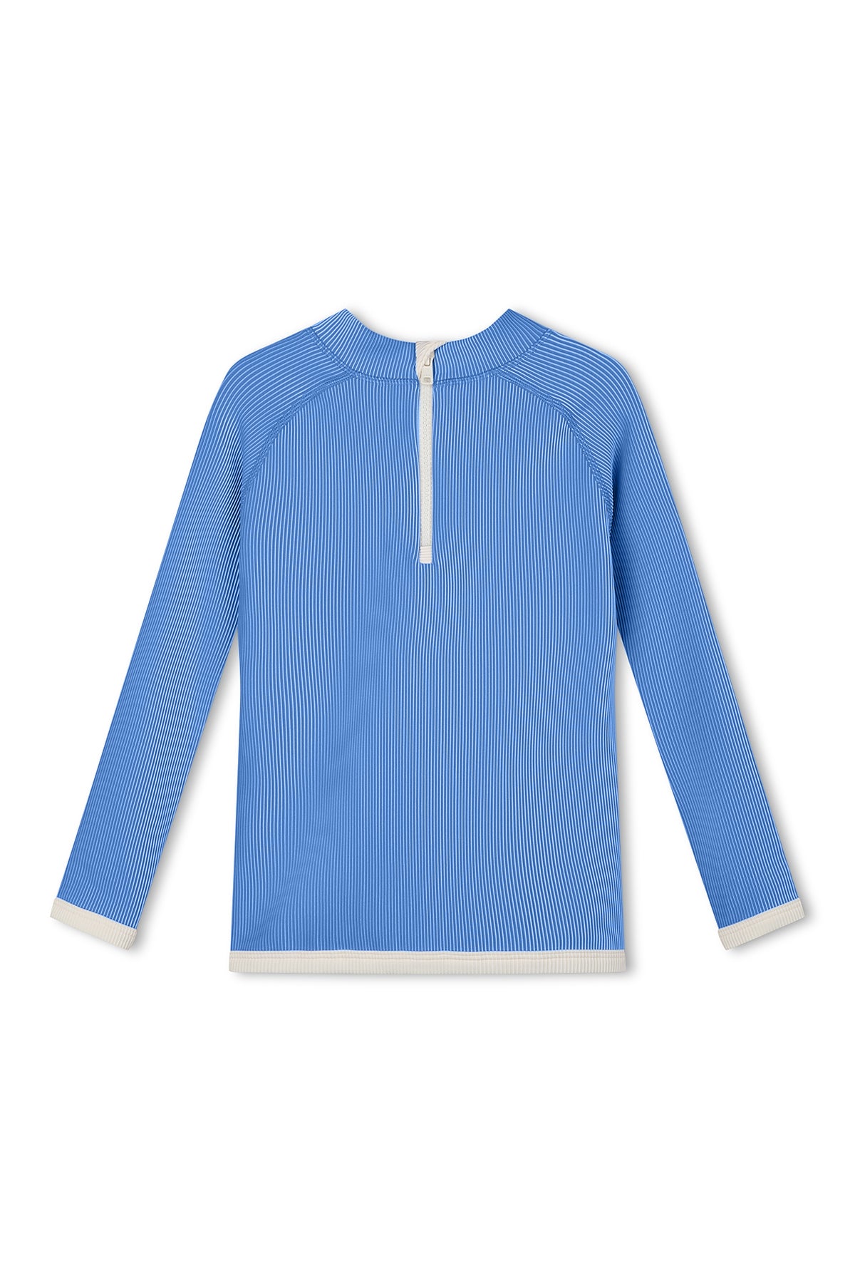 Mini Stripe Rib Rashie- Sky Blue