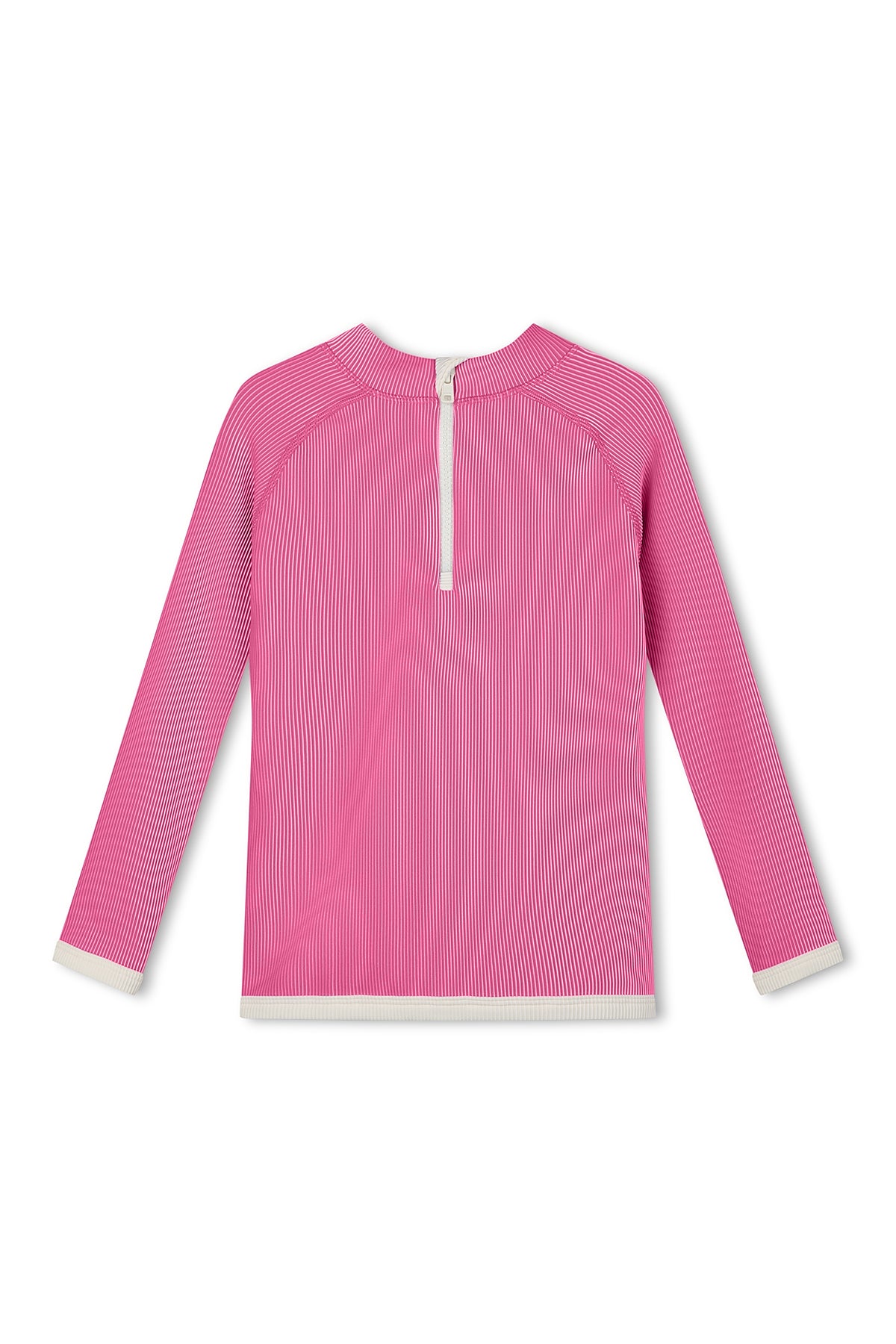 Mini Stripe Rib Rashie- Shell Pink