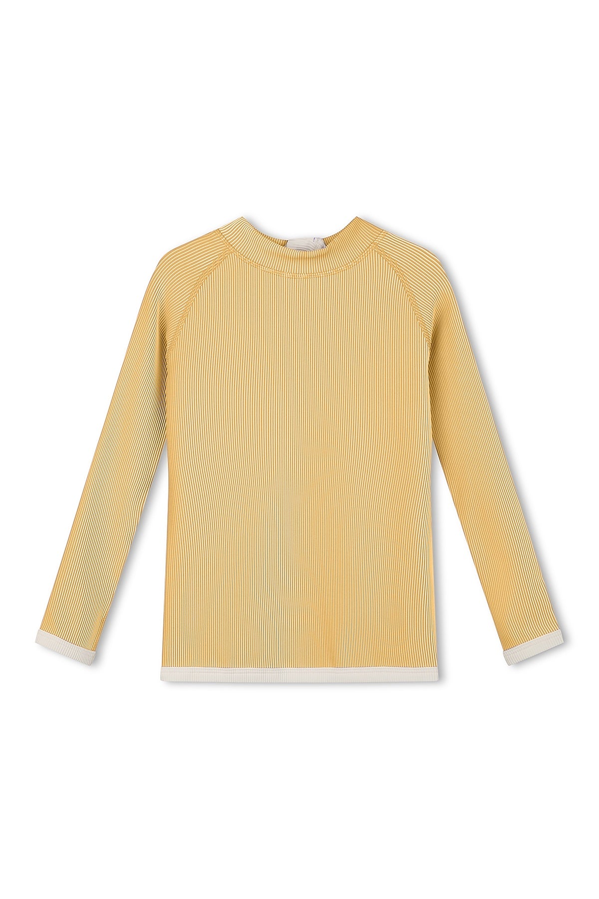 Mini Stripe Rib Rashie- Marigold
