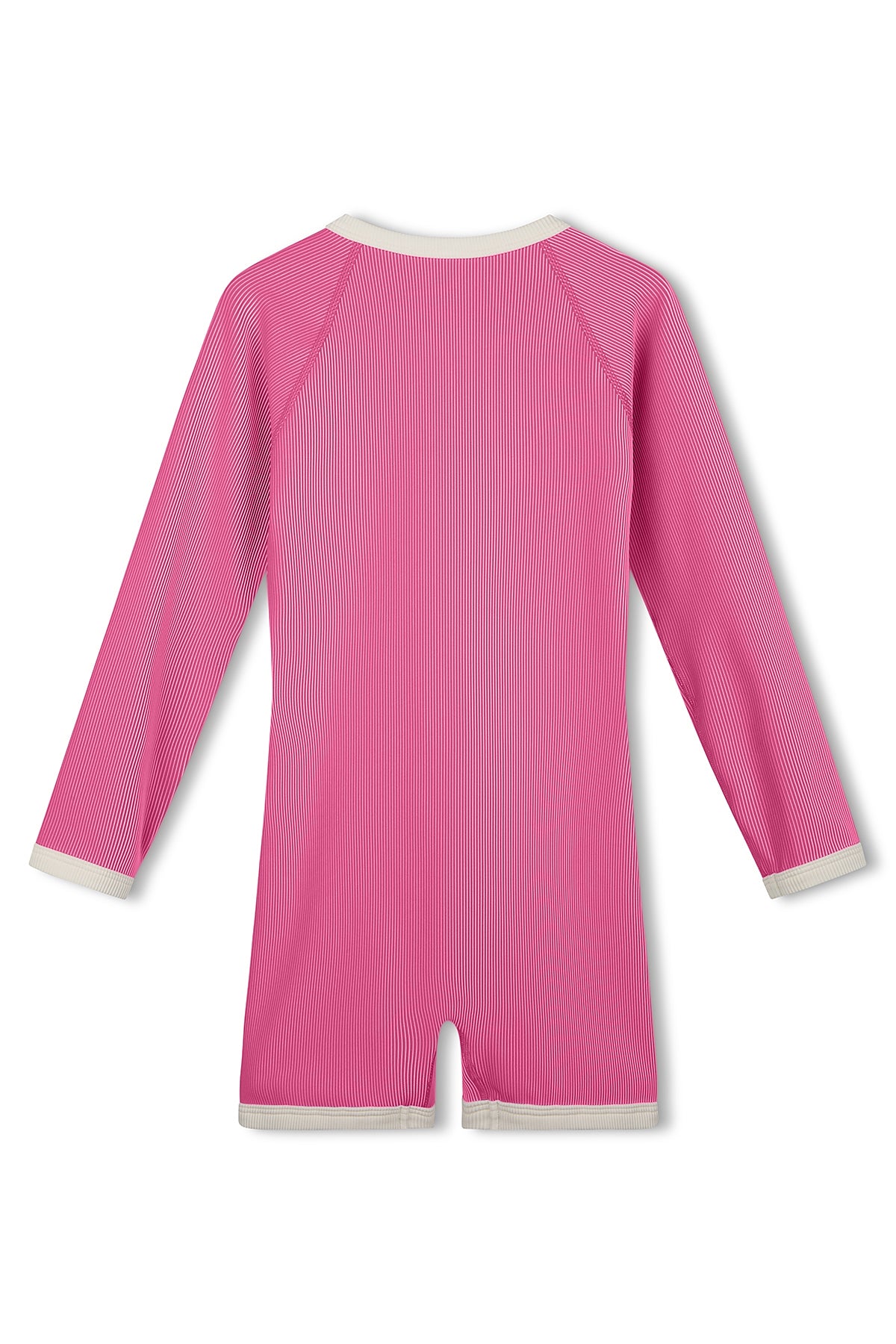Mini Stripe Rib Surf Suit- Shell Pink