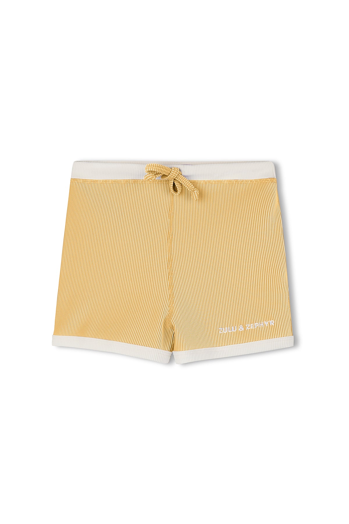 Mini Stripe Rib Surf Short- Marigold