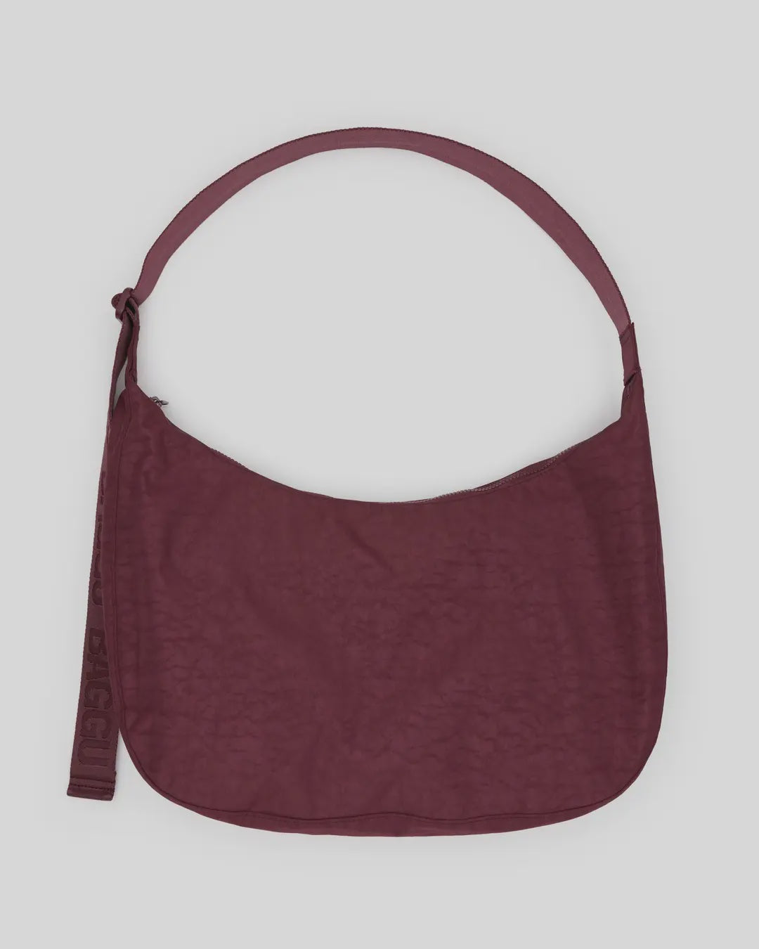 Large Nylon Crescent Bag - Mahogany