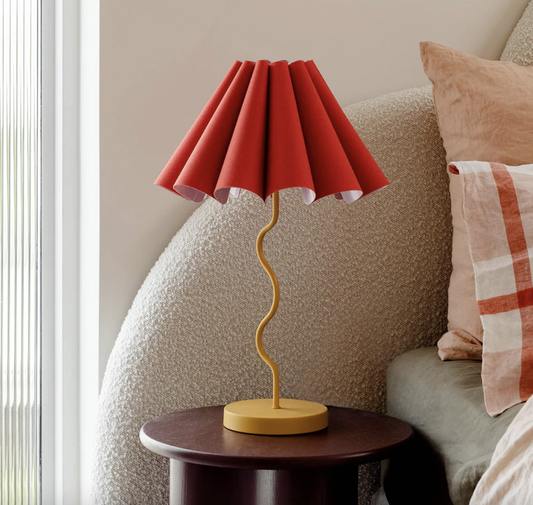 Cora Table Lamp- Rouge/Mustard