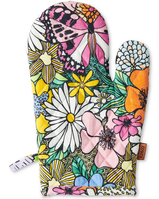 Bliss Floral Oven Mitt One Size