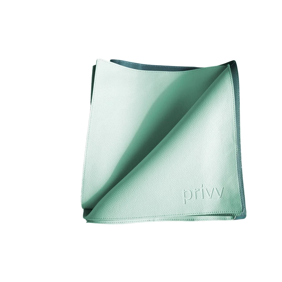 Privv | Vegan Leather Picnic Rug | Mist & Ink