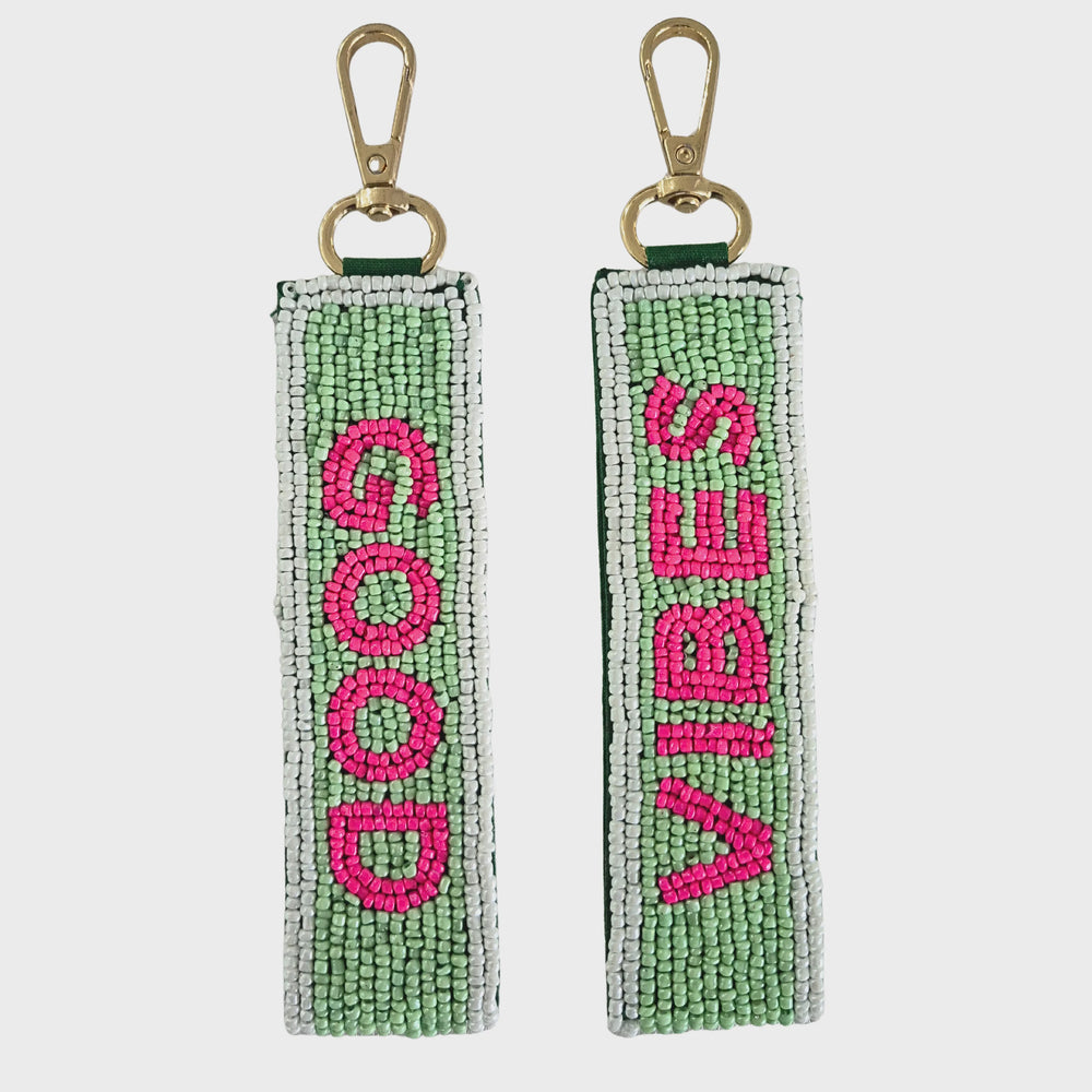Beaded Keychain Good Vibes