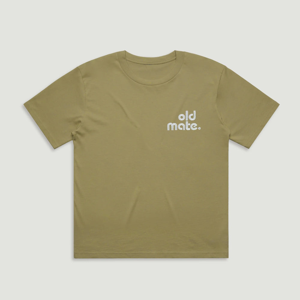 Old Mate Organic Cotton Kids Tee- Olive