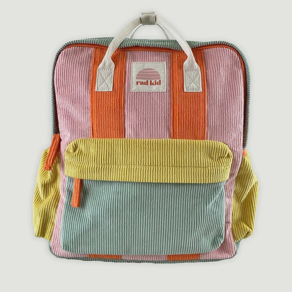 Corduroy Splice Eco Kids Backpack- Candy