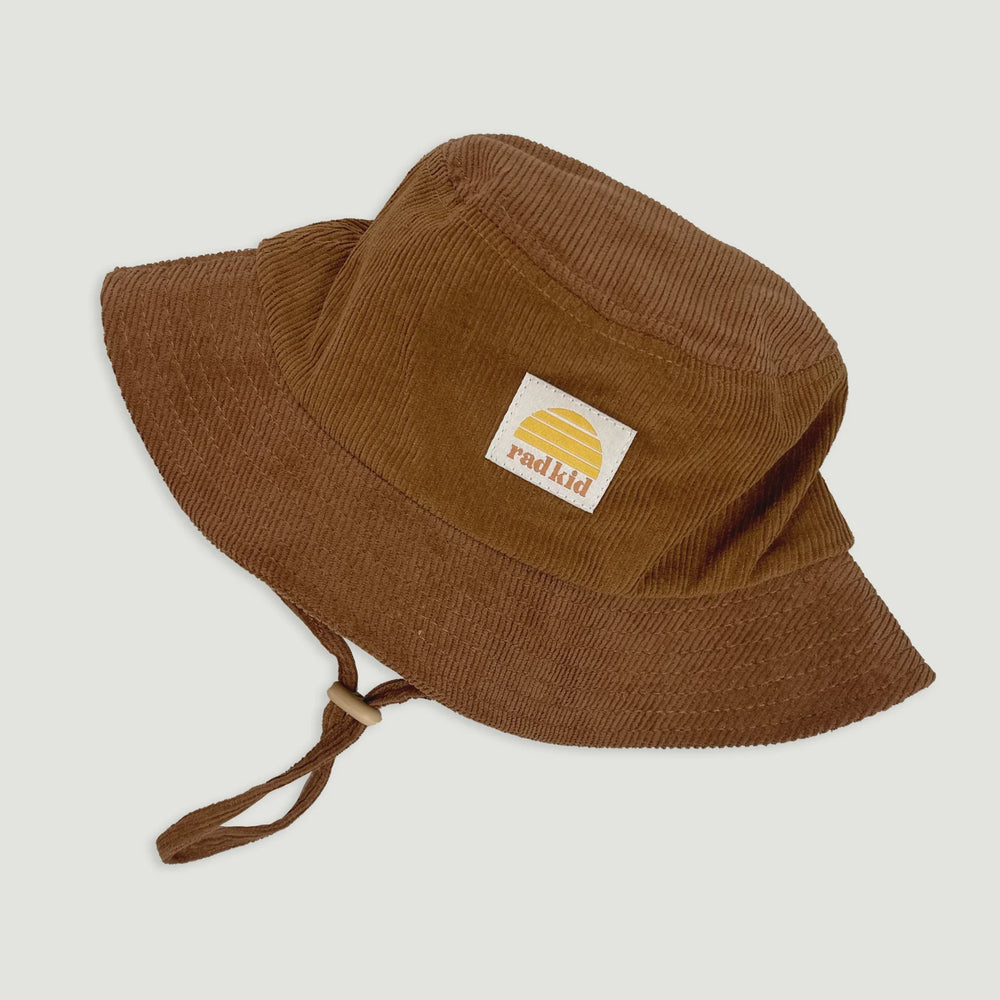 Rad Kid Cord Bucket Hat- Tan