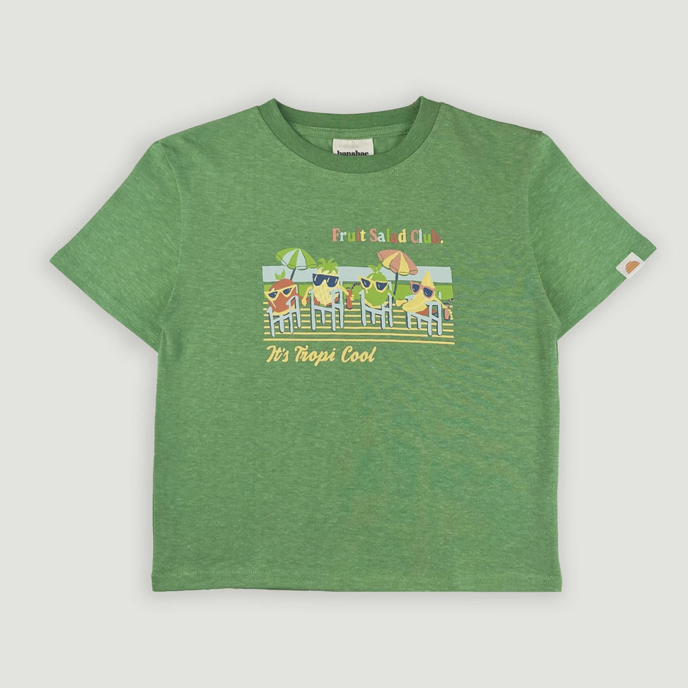 Fruit Salad Club Hemp Kids Tee- Apple Green