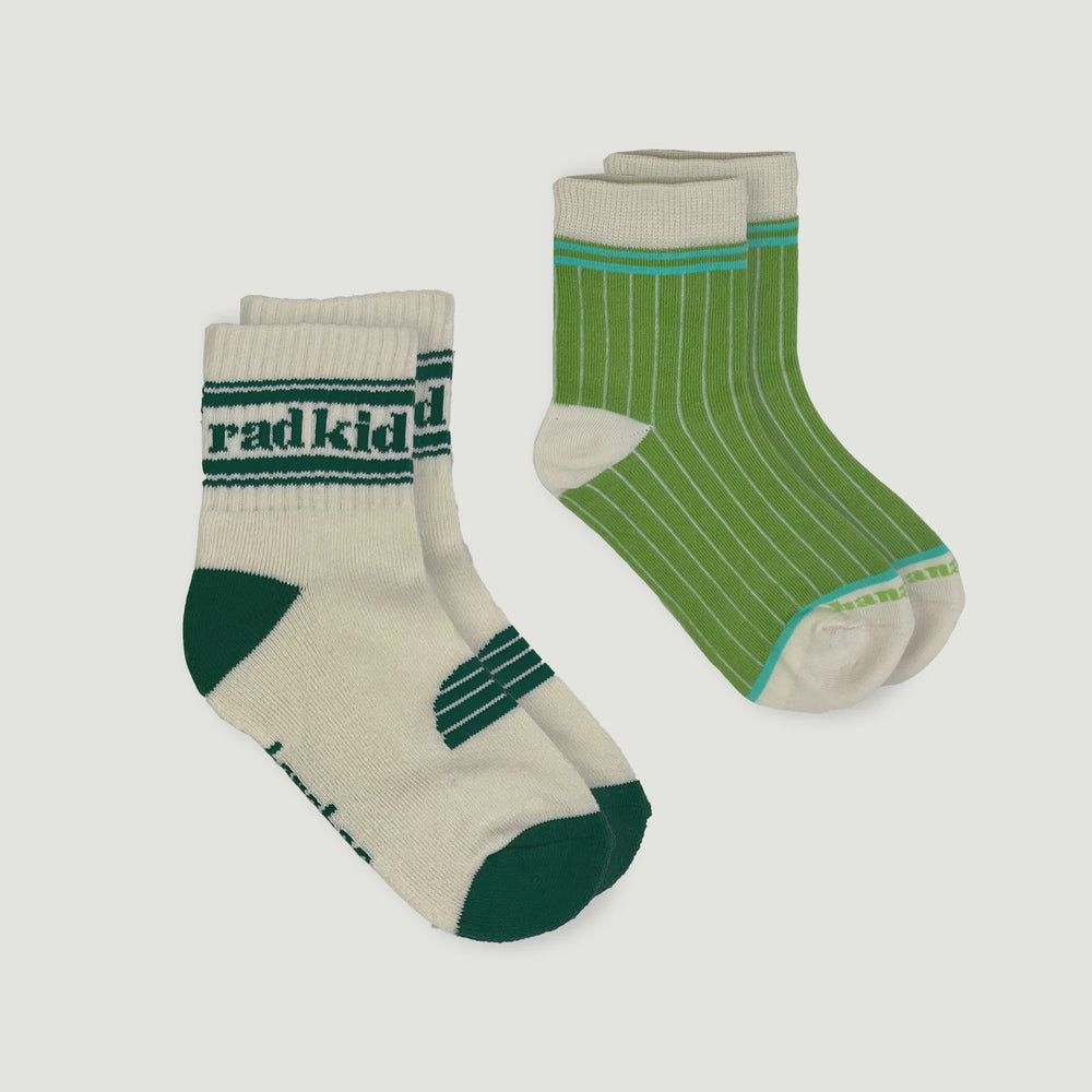 Rad Kid Pine Crew and Stripe Sock Pack