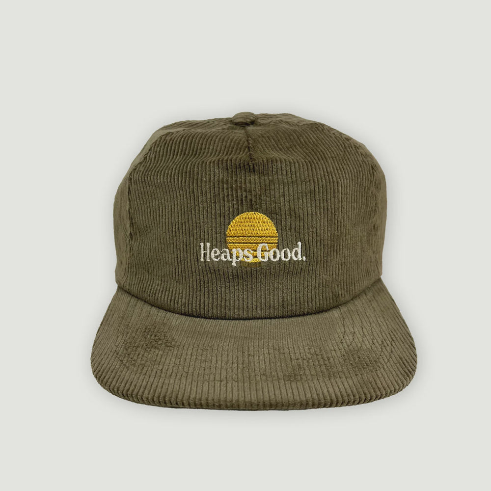 Heaps Good Cord Adult Cap- Khaki