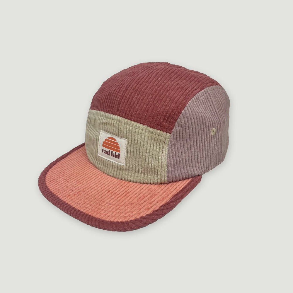 Rad Kid Five Panel Splice Cord Cap - Berries