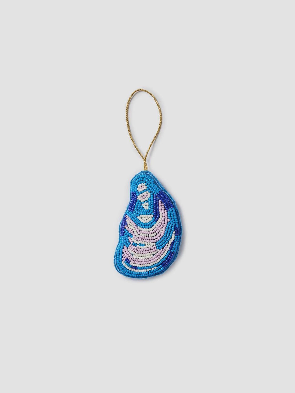 Mussel Blue Beaded Christmas Decoration
