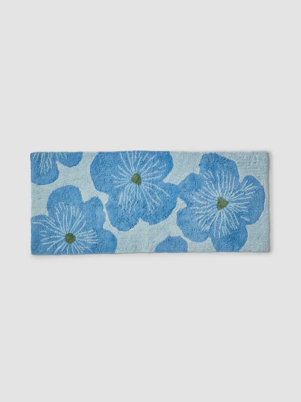 Jardin Blue Long Bath Mat