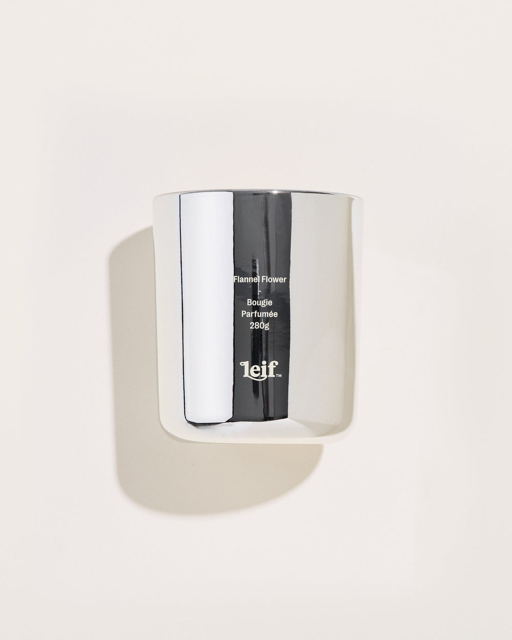 Limited Edition Holiday Flannel Flower Silver Candle