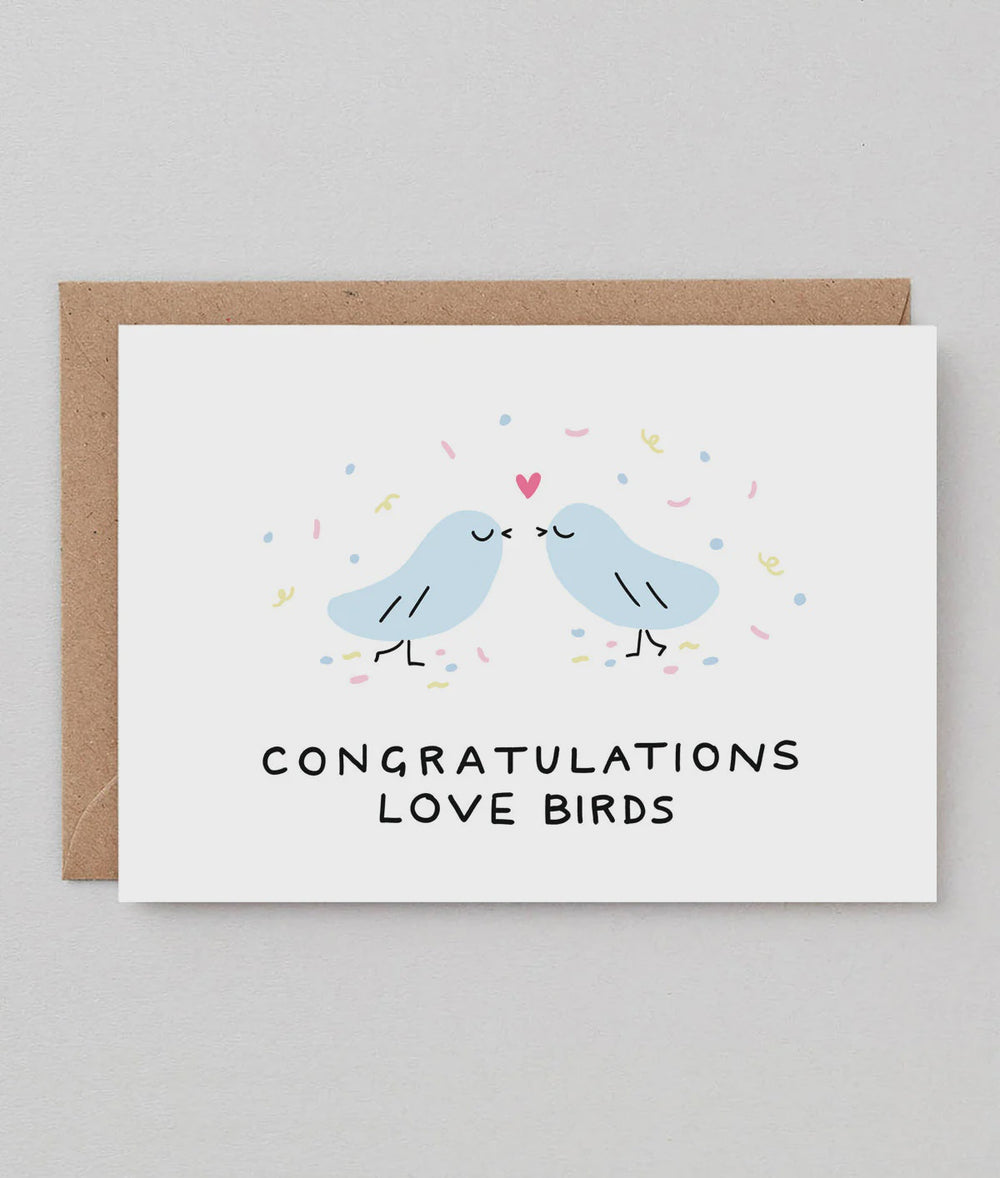 WRAP - Holly St Clair - Single Card - Congrats Love Birds