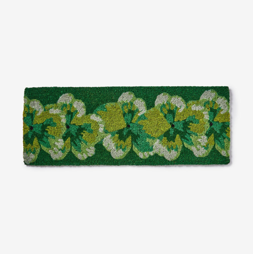 Pansy Green Long Door Mat