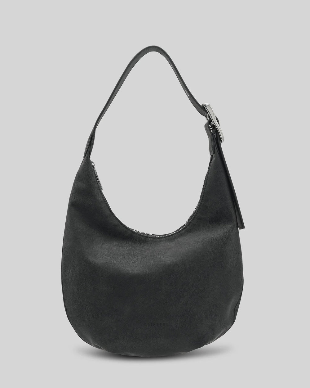 Everyday Croissant Bag- Black Corn Leather