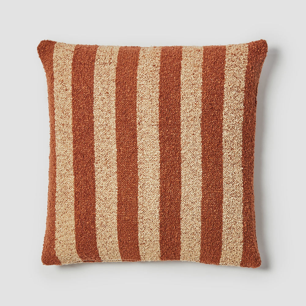 Boucle Stripe Chocolate 60cm Cushion