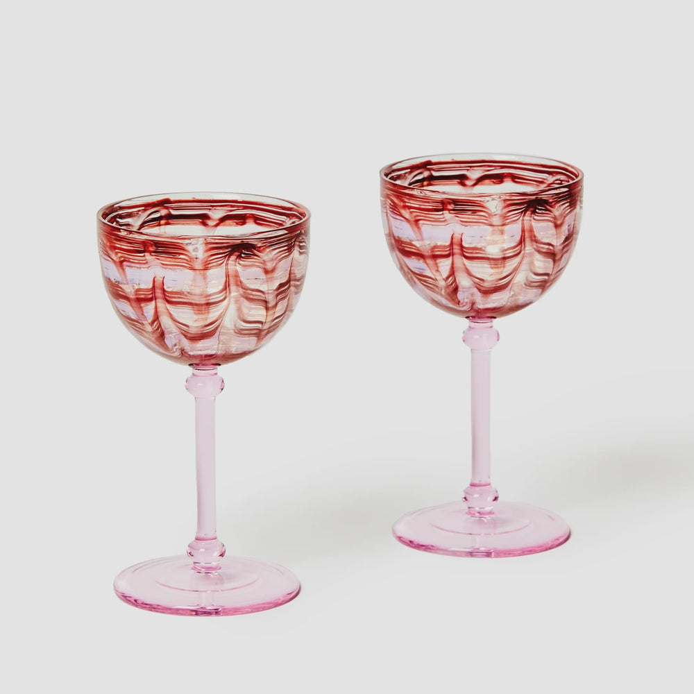 Watercolour Pink Coupes (set of 2)