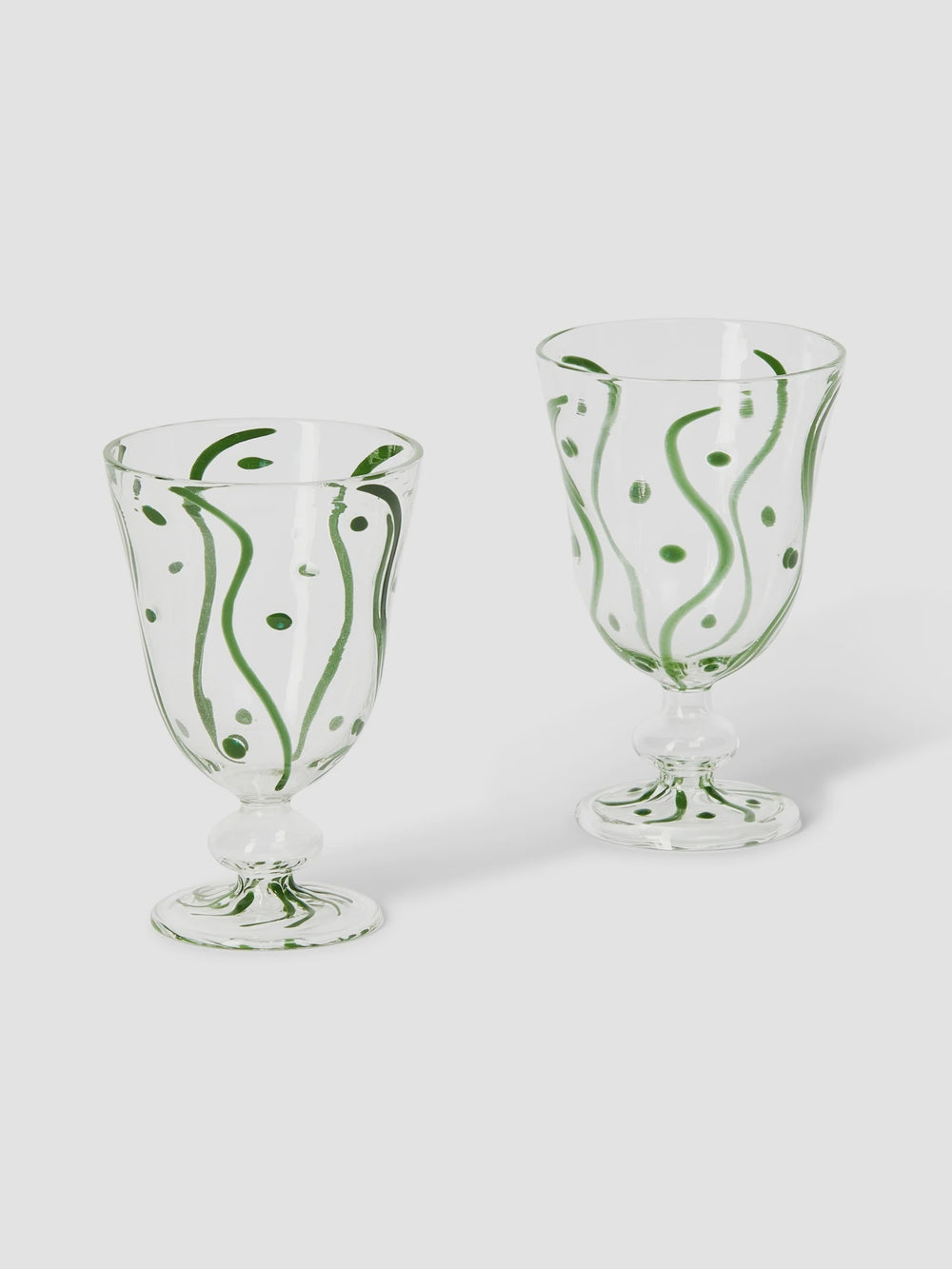 Waves Green Goblet (set of 2)