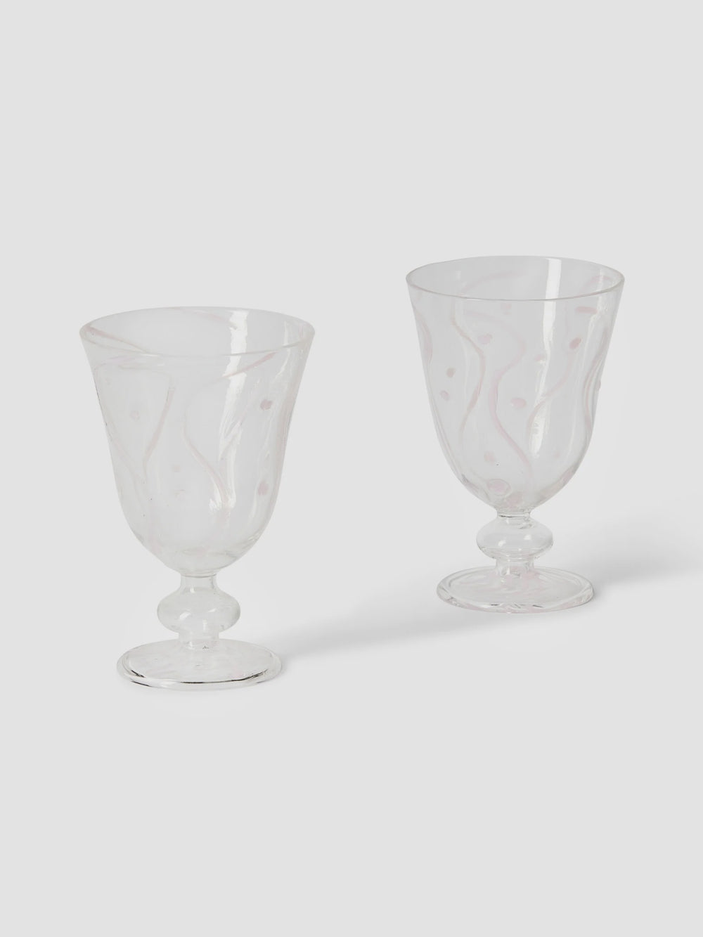 Waves Pink Goblet (set of 2)