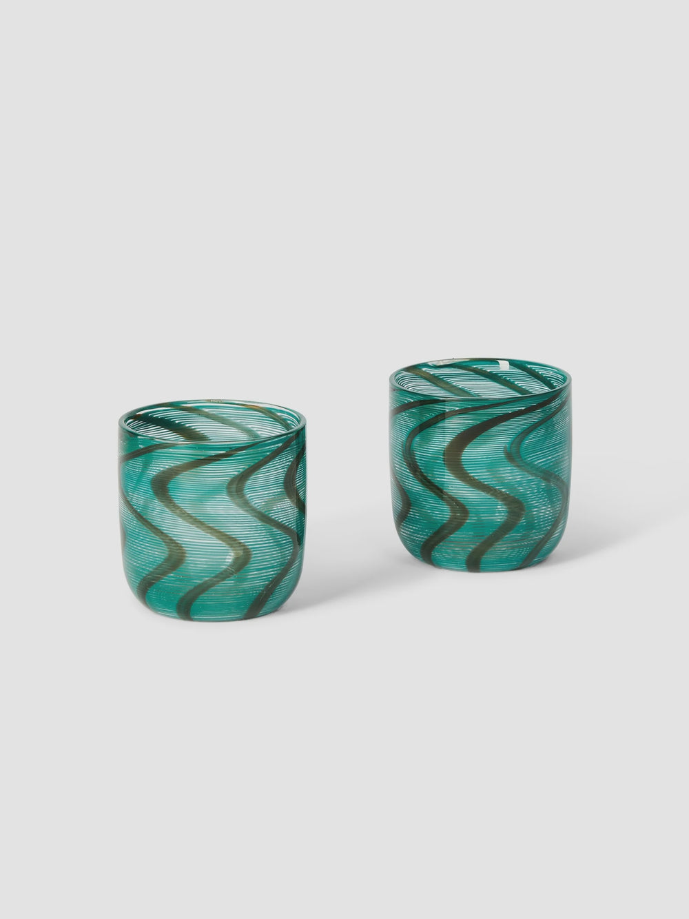 Swirl Green Tumblers (set of 2)