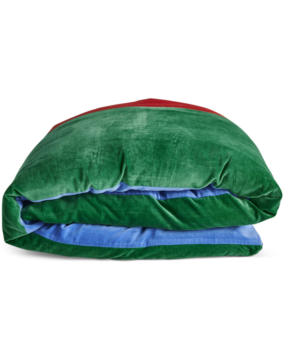 Forever Young Panelled Velvet Quilt Cover KS/Double