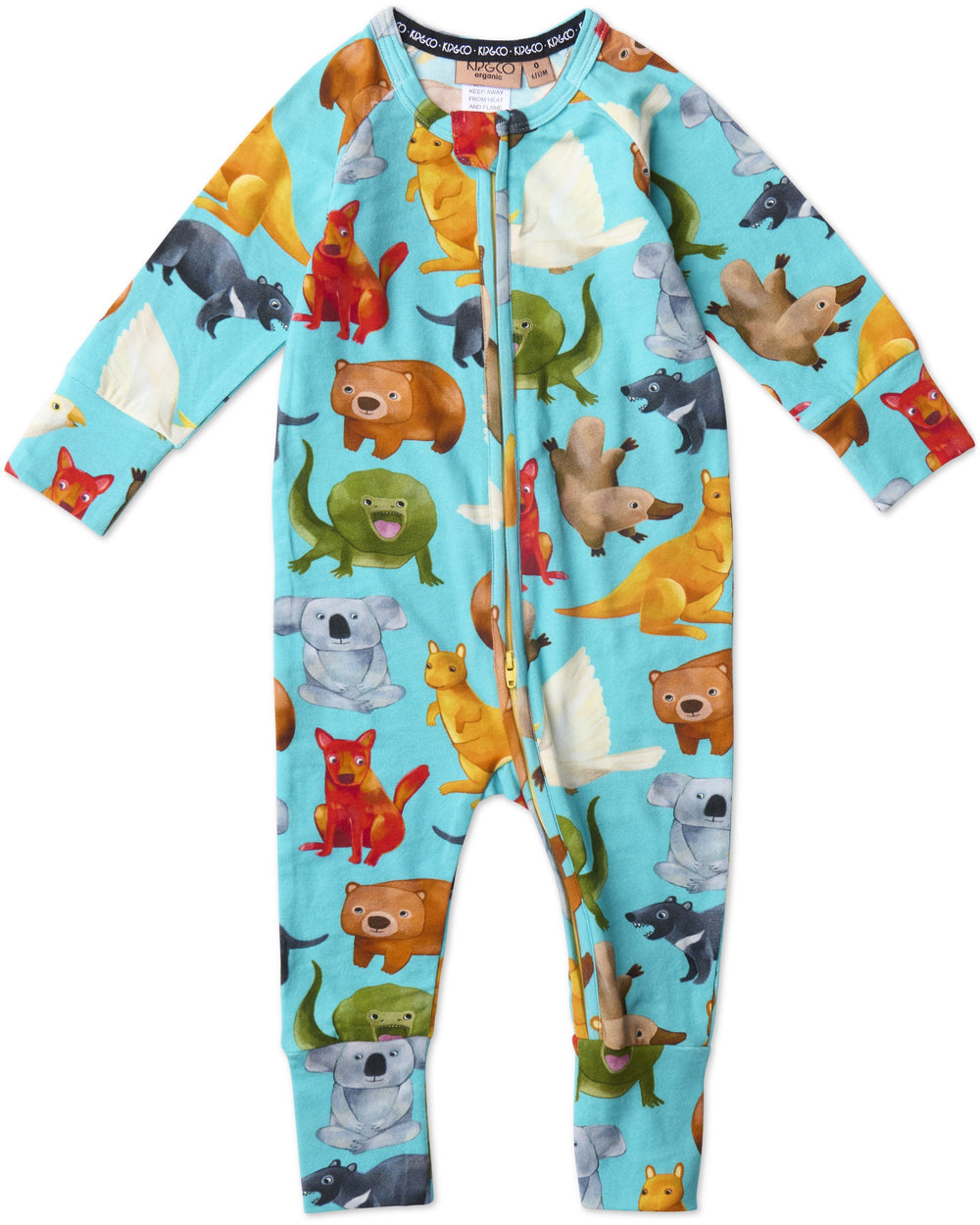 Home Among The Gum Trees Organic Long Sleeve Zip Romper