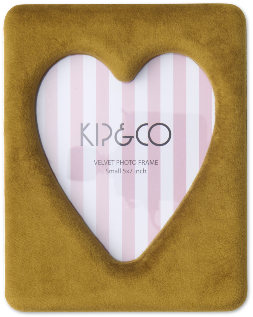 Inca Gold Heart Velvet Photo Frame Small