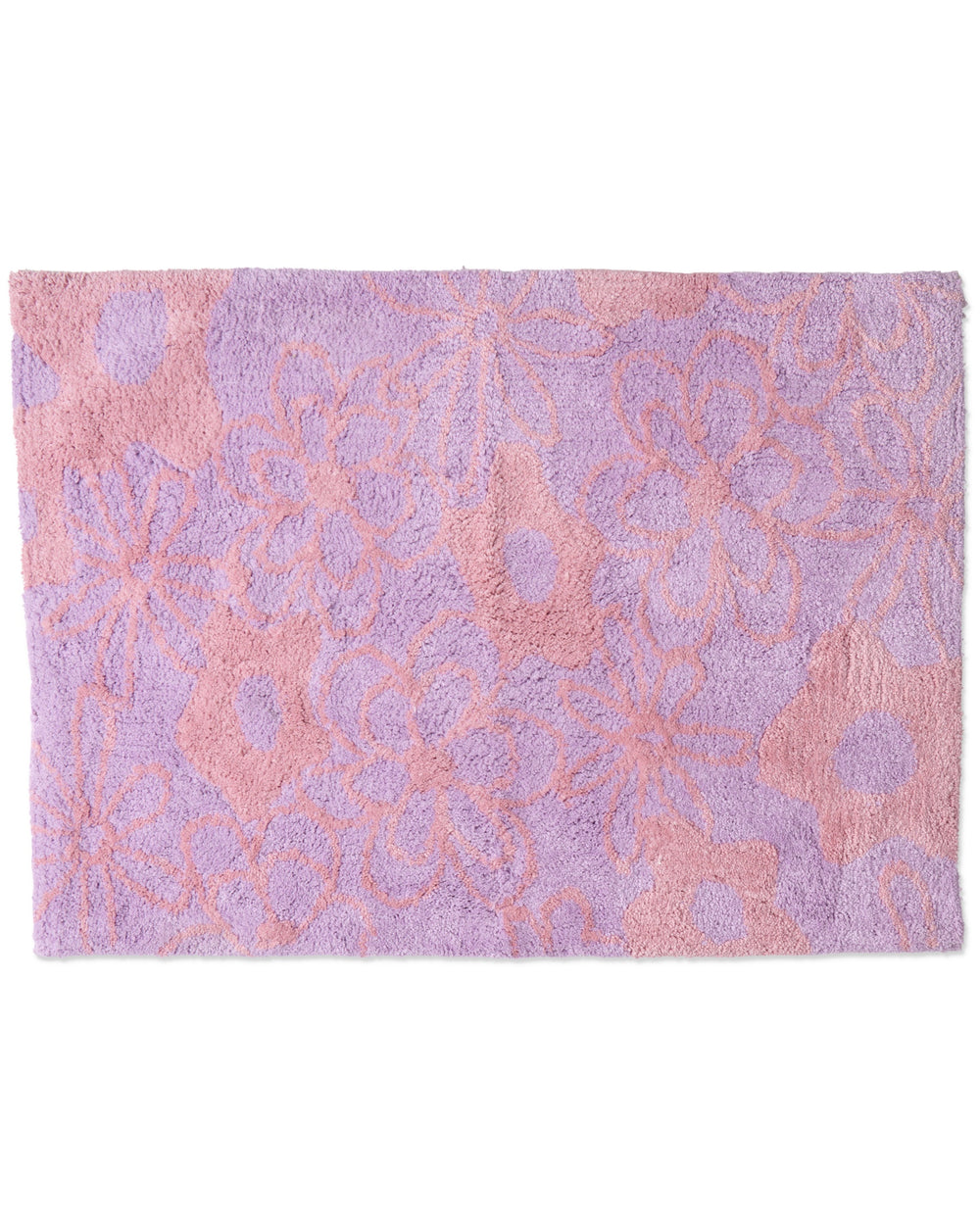 Peach Fleur Bath Mat One Size