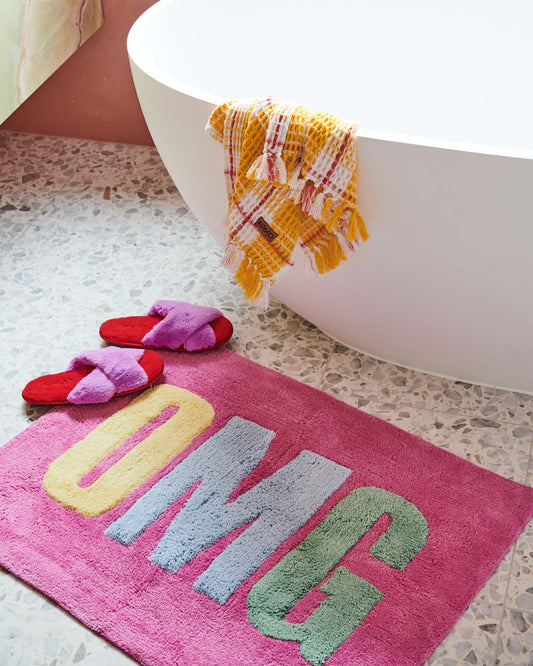 OMG In Pink Bath Mat One Size