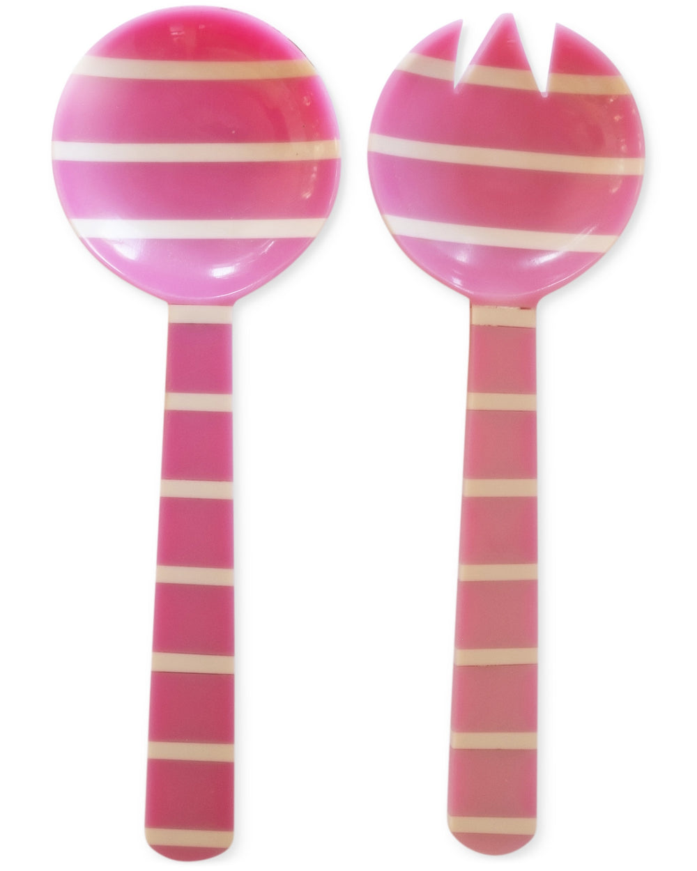 Gypsy Rose Stripe Resin Salad Servers One Size