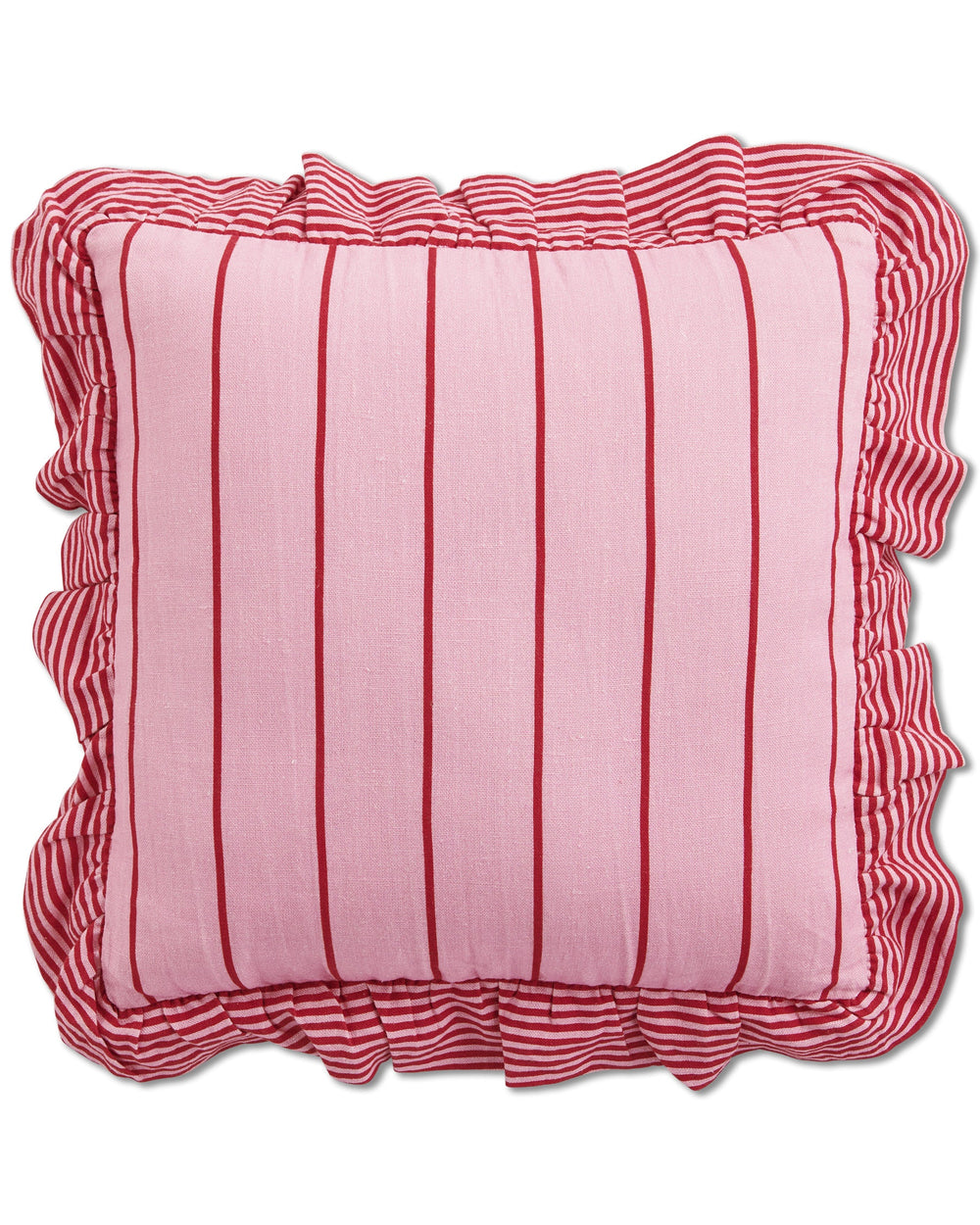 Iced Vovo Stripe Frill Upholstery Cushion One Size