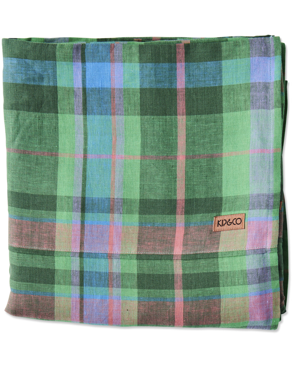 Jewel Of The Nile Tartan Linen Flat Sheet