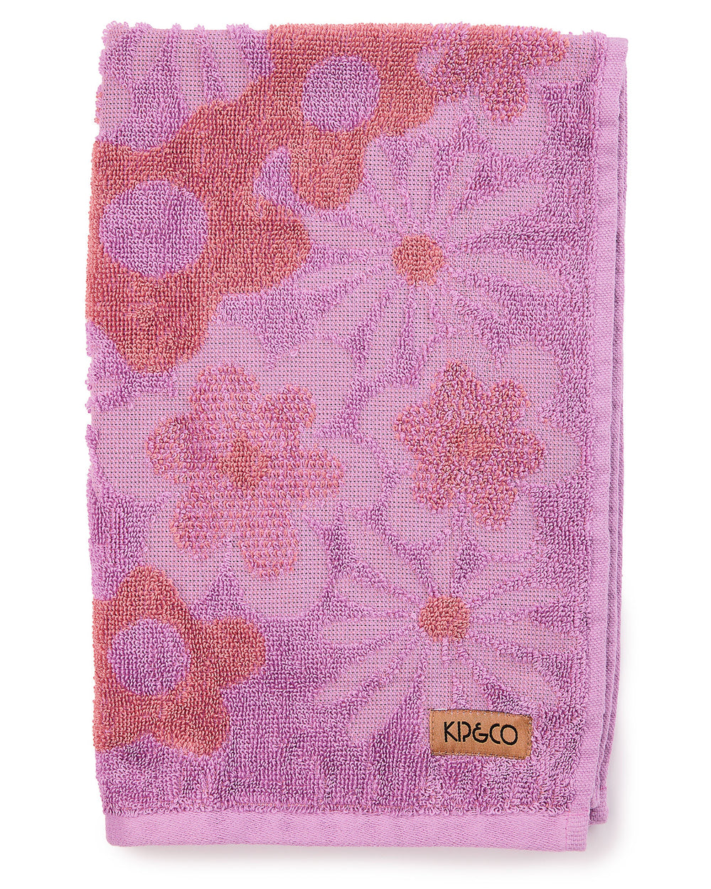 Peach Fleur Terry Bath Towel One Size