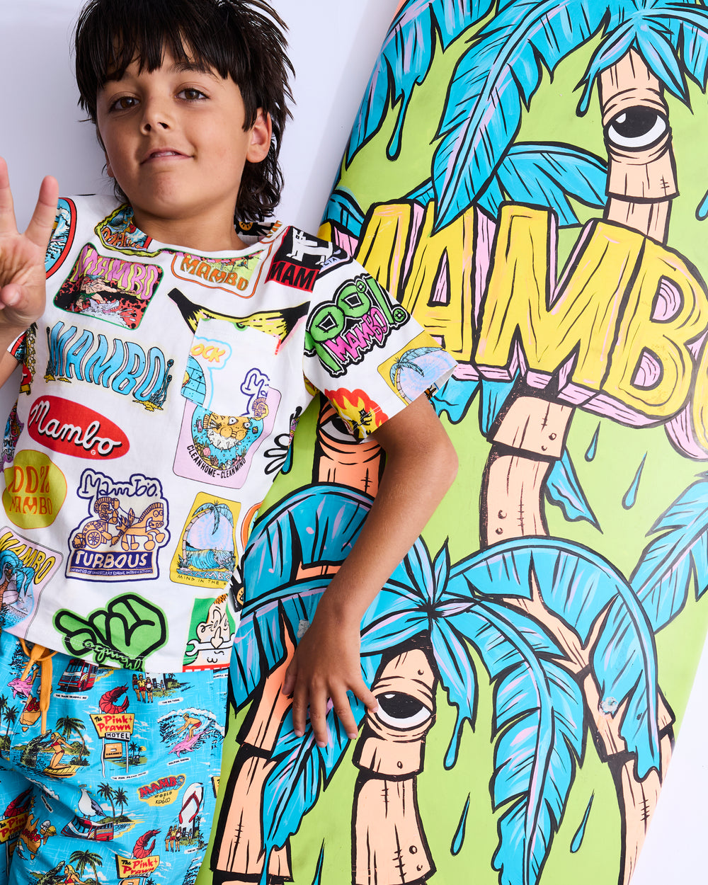 Kip&Co x Mambo Sticker Club Organic Cotton T-Shirt