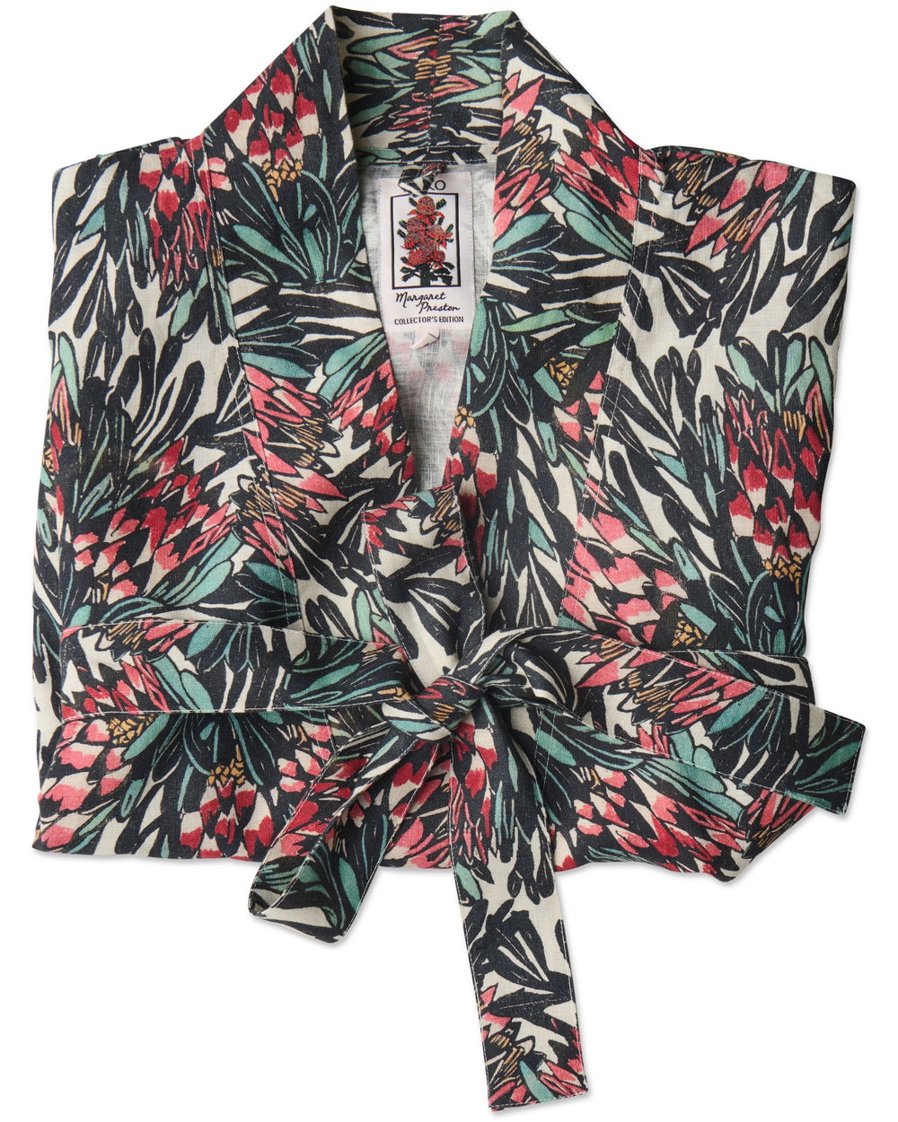 Kip&Co x Margaret Preston Protea Party Linen Robe L/XL