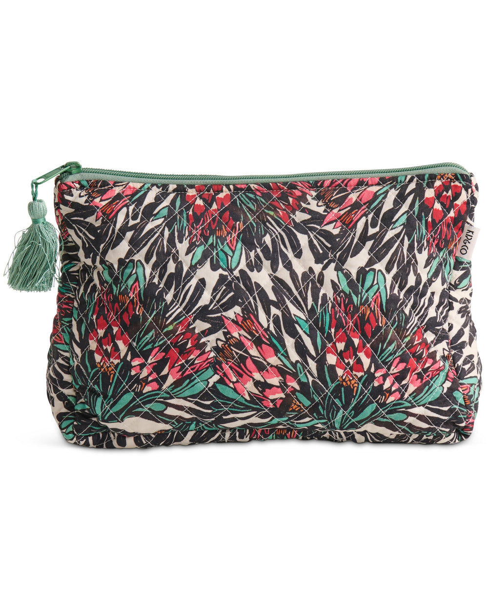 Kip&Co x Margaret Preston Protea Party Quilted Cotton Toiletry Purse One Size
