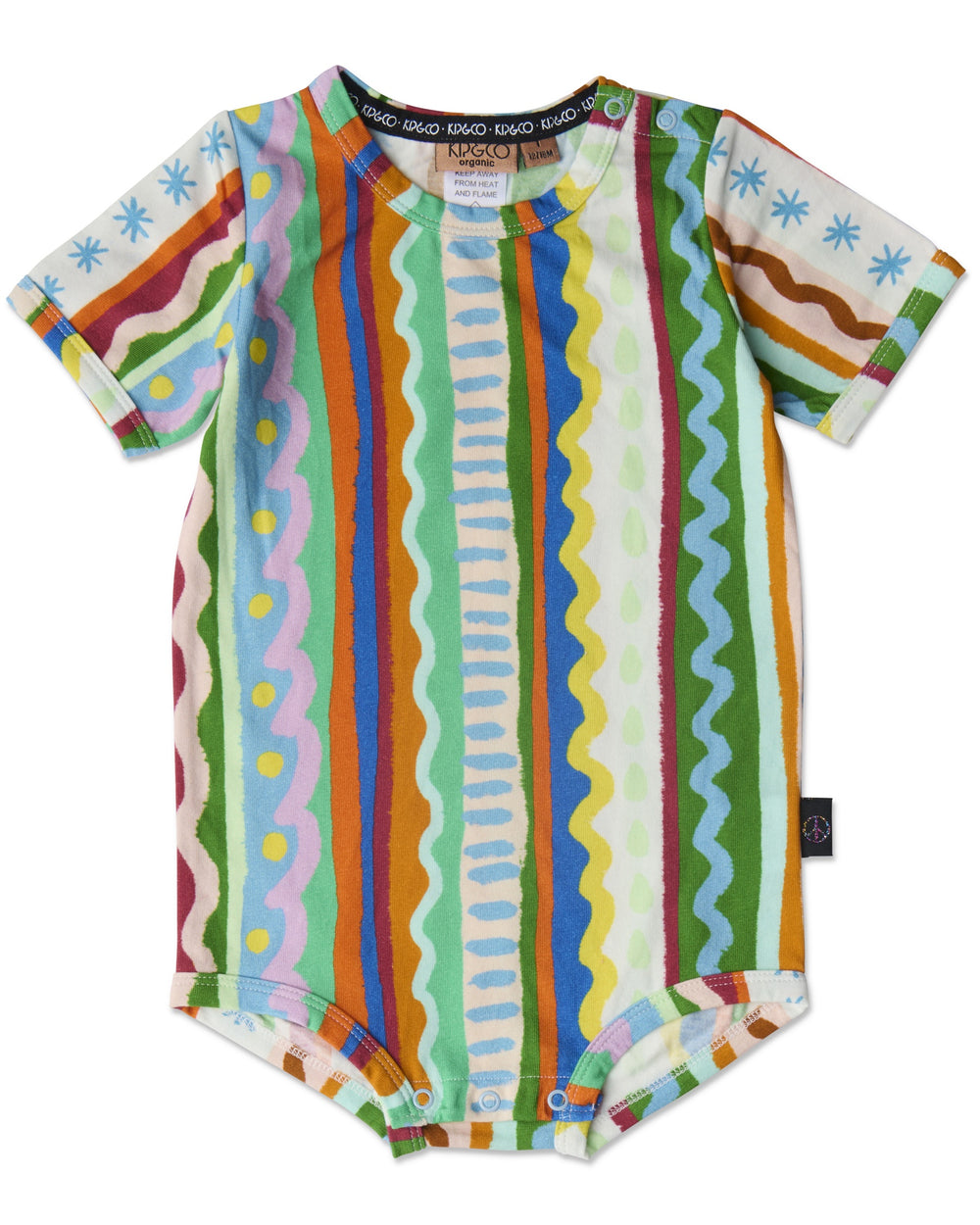 Beach Patterns Organic Short Sleeve Romper