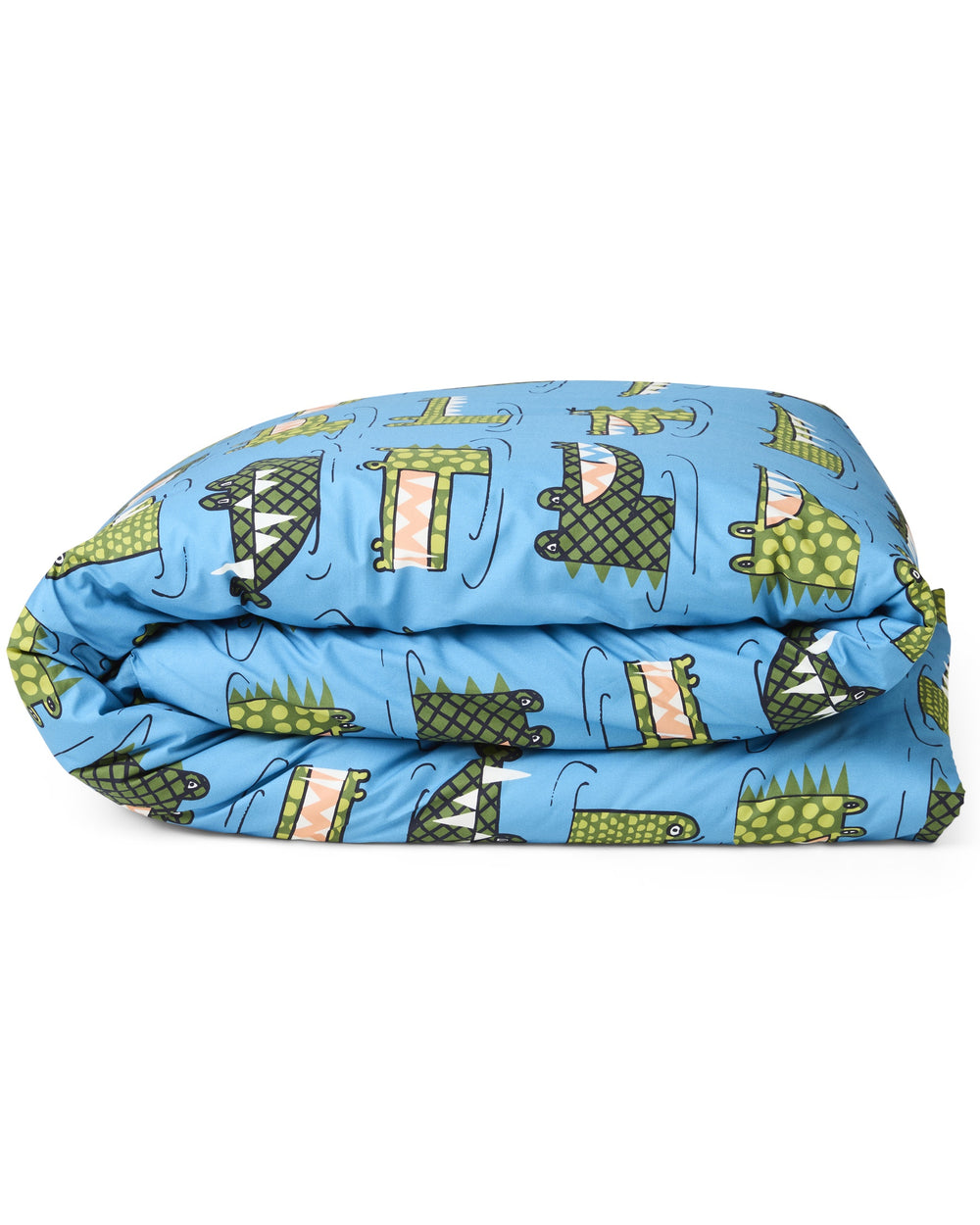 Crocodile Rock Blue Organic Cotton Quilt Cover
